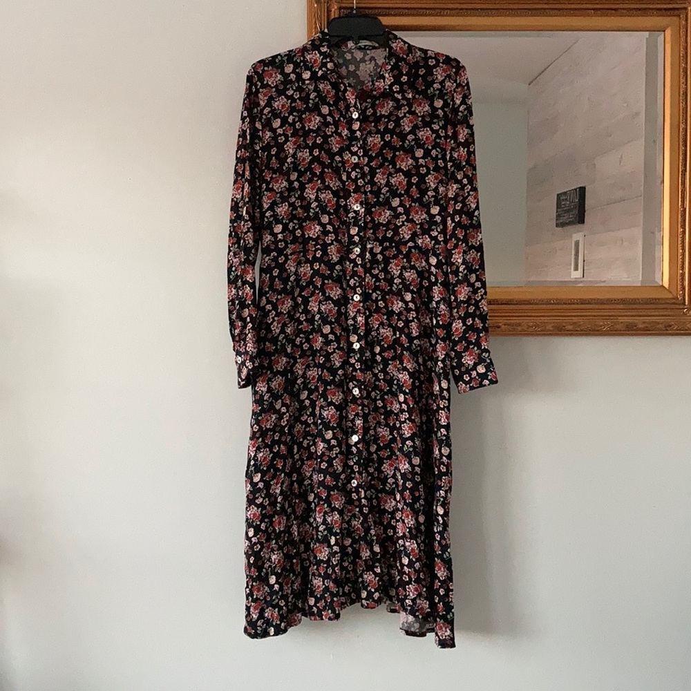 Floral Boho Long Sleeve Dress
